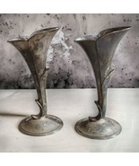 2 Silver plated bud vases, Vintage 5&quot; - $30.00