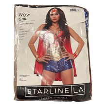 Wow Girl Superhero Costume XL By Starline LA Includes Top Shorts Waist C... - $48.00