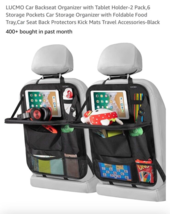 2 Pack Car Backseat Organizer Seat Back Protectors with 6 Storage Pockets - $237.65 MXN