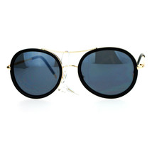 Damen Mode Designer Sonnenbrille Rund Plastik/Metallrahmen - £8.69 GBP
