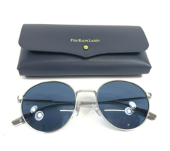 Polo Ralph Lauren Sunglasses PH3158 9423/80 Silver Round Frames with Blu... - $118.79