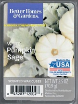 White Pumpkin Sage Better Homes and Gardens Scented Wax Cubes Tarts Melt... - £3.18 GBP
