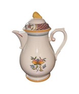 Normandie Villeroy &amp; Boch Coffee Pot Weave Flowers Floral Fruit Teapot D... - £77.85 GBP
