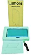 Lumore 9K mAh Power Bank &amp; Charger with Cables - Brand New Sealed- Blue - $15.70