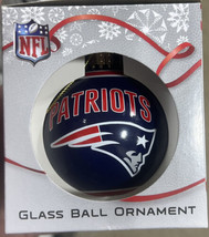New England Patriots Glass Ball Ornament Christmas Holidays NFL - £11.94 GBP