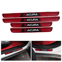 Brand New 4PCS Universal Acura Red Rubber Car Door Scuff Sill Cover Panel Step P - £11.79 GBP