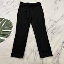 Jules &amp; Leopold Womens Straight Leg Pant Size S Black Bow Belt Stretch T... - $19.79