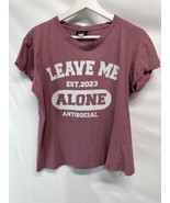 Anti Social “Leave Me Alone” 100% Cotton T Shirt Top M - $20.31 CAD
