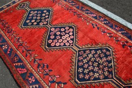 5&#39;1 x 9 Geometric Caucasian S Antique Oriental Carpet Hand Knotted Wool Area Rug - £575.63 GBP