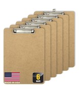 Officemate Recycled Wood Clipboards, Low Profile Clip, 6 Pack Clipboards... - £23.17 GBP