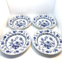 Blue Onion Soup Bowls Bavaria Germany Vintage Porcelain Blue and White Set of 4 - £51.79 GBP