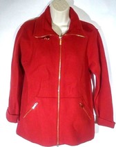 Jones New York Signature Petite Women&#39;s Coat Size PP Zip Up Red - £21.80 GBP
