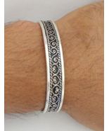 Moroccan bracelet silver cuff berber vintage tribal ethnic bangle Handma... - $1,391.96 MXN