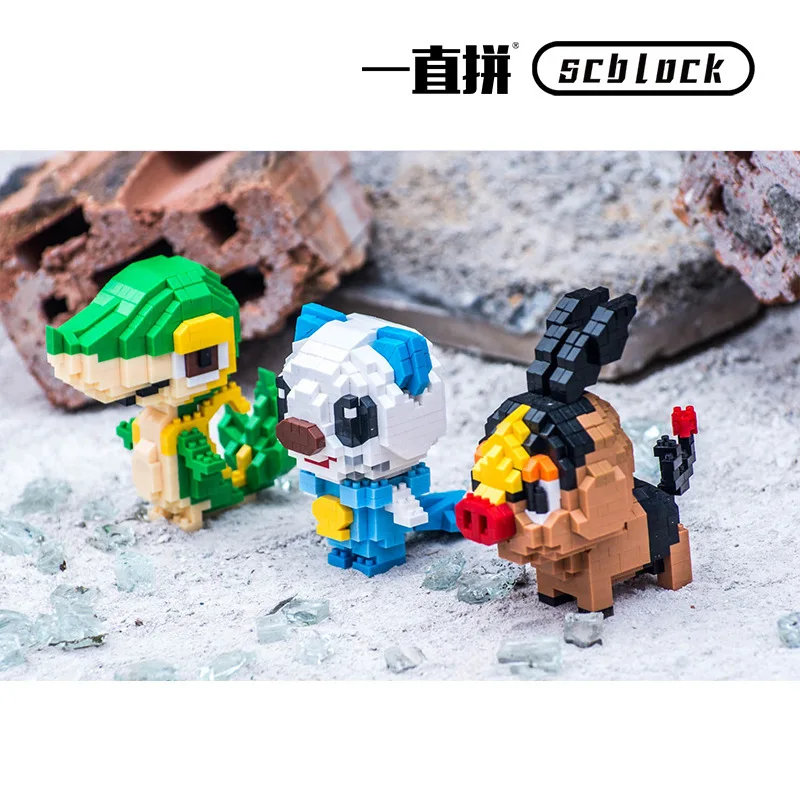 Mini B Marowak Growlithe Building Blocks Treecko Slowpoke DIY Micro Brick Hitmon - £27.02 GBP