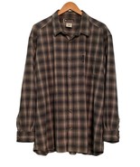 Columbia Men Button Up Shirt 2XL Long Sleeve Plaid Beige Blue Green 100%... - $254.62 MXN