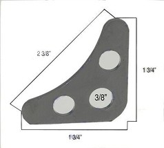Weld On Flat 90 Degree Gusset With Three 3/8 Holes - Pack of 20 - $65.00