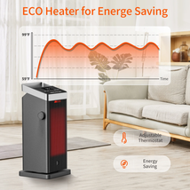 1500w Ceramic Personal Space Small Portable Heater Room With Remote Towe... - $82.23