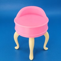 Barbie Pink Vanity Stool Only Mattel 1996 Dollhouse Furniture Seat - $10.39