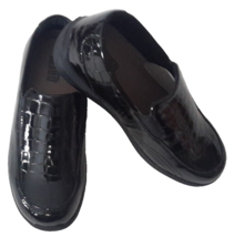 DREW Womens Slip-on Black Patent Embossed Leather Loafers ~ size 7WW ~ New - $45.49