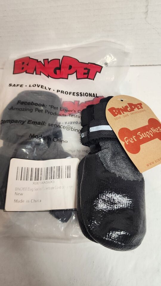 Primary image for BINGPET Dog Socks for Hardwood Floors, Outdoor Anti Slip Waterproof Paw Prote...