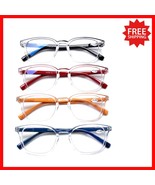 Lightweight Blue Light Blocking Reading Glasses - 4 Pairs with Spring Hi... - $806.67 MXN