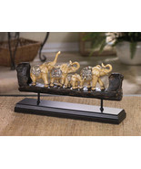 ELEPHANT FAMILY CARVED DECOR - $860.08 MXN