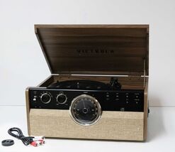 Victrola Bluetooth Audio System VTA-270B-FNT - Farmhouse Walnut READ - $41.99