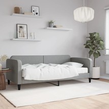 Modern Light Grey Fabric 2 in 1 Daybed Sofa Bed Sleeper With Mattress Da... - £424.06 GBP