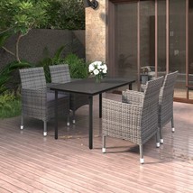  Garden Dining Set Grey, Dark Grey, Black - $9,309.77 MXN
