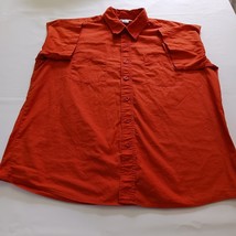 Carhartt Pockets Men's Orange Cotton Button Up Shirt Short Sleeve Size XL image 9