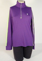 Ralph Lauren Golf Purple &amp; Green 1/2 Zip Long Sleeve Shirt White Pony Wo... - £127.49 GBP