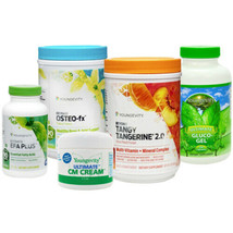 Youngevity Healthy Body Bone and Joint Pak 2.0 Powder Calcium Gluco-Gel CM Cream - $204.93