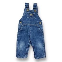 Vintage Oshkosh VESTBAK Denim Overalls Toddler 6/9m Play Farmer USA Snap... - £14.79 GBP