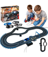 Electric Slot Car Race Track Set w/ 4 Cars 2 Remotes Lap Counter Age 8 -... - $716.83 MXN