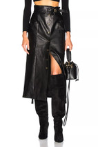 Women Skirt New 100% Genuine Lambskin Black Leather Handmade Party Casua... - $98.18+