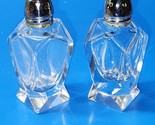 Vintage Faceted Crystal Salt &amp; Pepper Shakers Brilliant Cut Art Glass - ... - $16.80