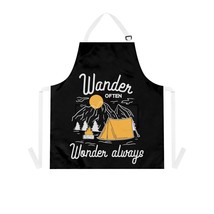 Personalized Camping Apron &quot;Wander Often, Wonder Always&quot; Design, Perfect for Out - £21.86 GBP