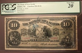 The Bank of Nova Scotia 1919 $10 bill Graded Very Fine 20 - £387.08 GBP