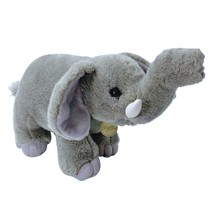 Miyoni by Aurora African Elephant Gray Plush Stuffed Toy Animal 16&quot;Lx10&quot;H - £11.60 GBP