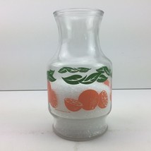 Vintage Orange Juice Pitcher Glass Decanter Container 8.5&quot; Retro Carafe - £23.50 GBP
