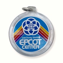 Vintage Epcot Center Acrylic Keychain Walt Disney World Clear Key Ring Holder - $6.36