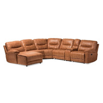 Brown Cognac Palomino Suede* Large Sectional Sofa Recliners Theater Loun... - $2,699.99