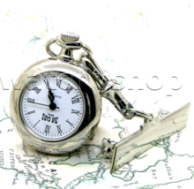 Nurse Watch Silver Color 26 MM Pendant Pocket Watch with Pin Brooch L05 - £15.71 GBP