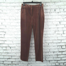 Romeo &amp; Juliet Womens Pants Medium Couture Velvet Rust Brown High Waist Ankle - £27.69 GBP