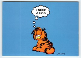 Garfield Cat Postcard I Need A Hug Jim Davis 1978 Sad Tabby Cartoon Kitty Unused - £6.42 GBP