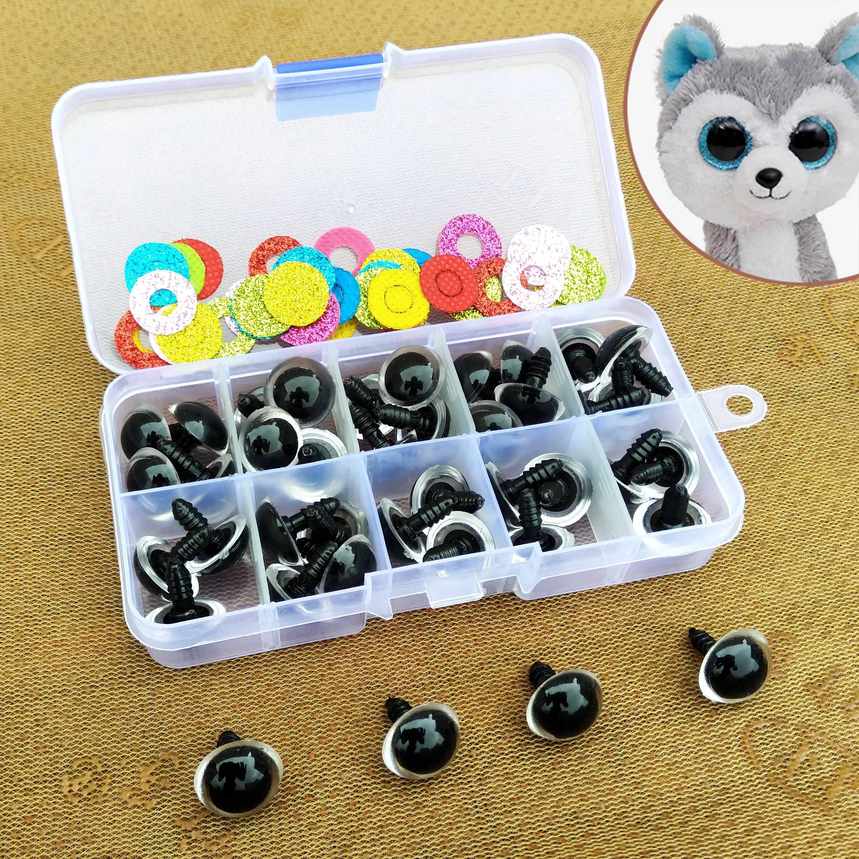 16mm Safety Plastic Colorful Doll Eyes For Toy Crochet Stuffed Animals Dolls - £6.64 GBP+