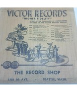 VICTOR RECORDS Printed Paper Bag 78 RPM The Record Shop Seattle 1320 5th... - £14.37 GBP