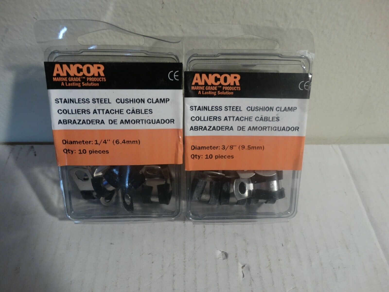 Ancor Stainless Steel Cushion Clamp - 3/8&quot;,1/4&quot; - 20 Pieces - $24.75