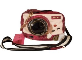 Betsey Johnson Camera Bag Crossbody Pink Women&#39;s Small - £67.89 GBP