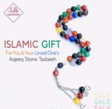 Multi Aqeeq Stones Tasbih, Islamic Prayer 33x beads, Tasbih, Misbaha, Ta... - $93.59